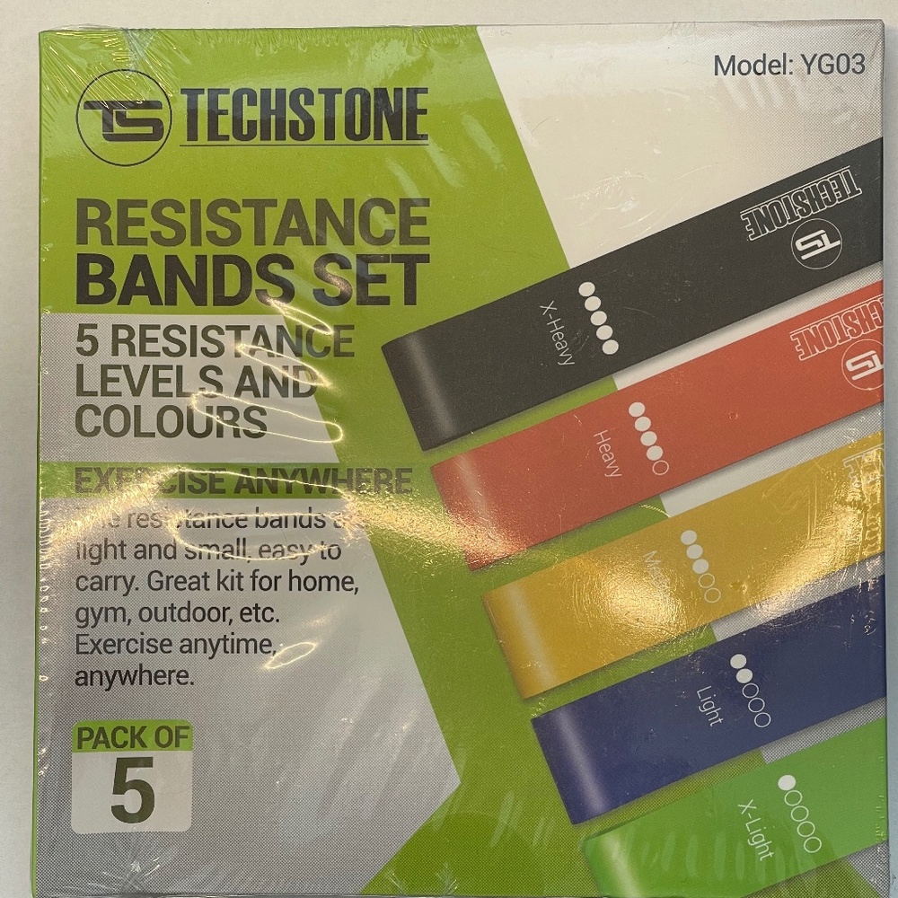 Techstone Resistance Bands Set - New In Box